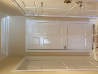 Crisp white interior doors, trim and crown molding