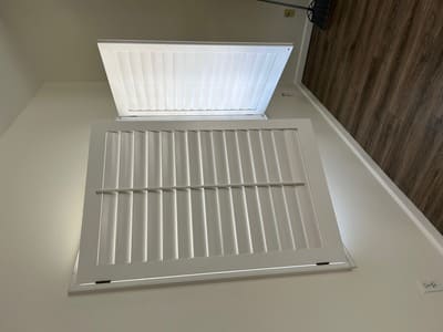 Interior repaint with plantation shutters